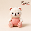 𝒁𝒖𝒙𝒒𝒆𝒗𝒓™ Cream & Pink Crochet Bear