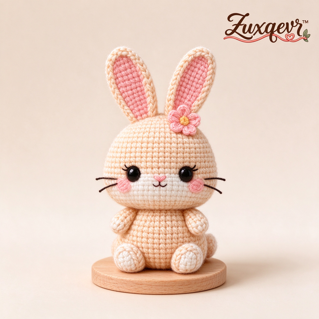 𝒁𝒖𝒙𝒒𝒆𝒗𝒓™ Flower-Ear Crochet Bunny