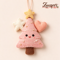 𝒁𝒖𝒙𝒒𝒆𝒗𝒓™ Pink Christmas Tree Crochet Ornament