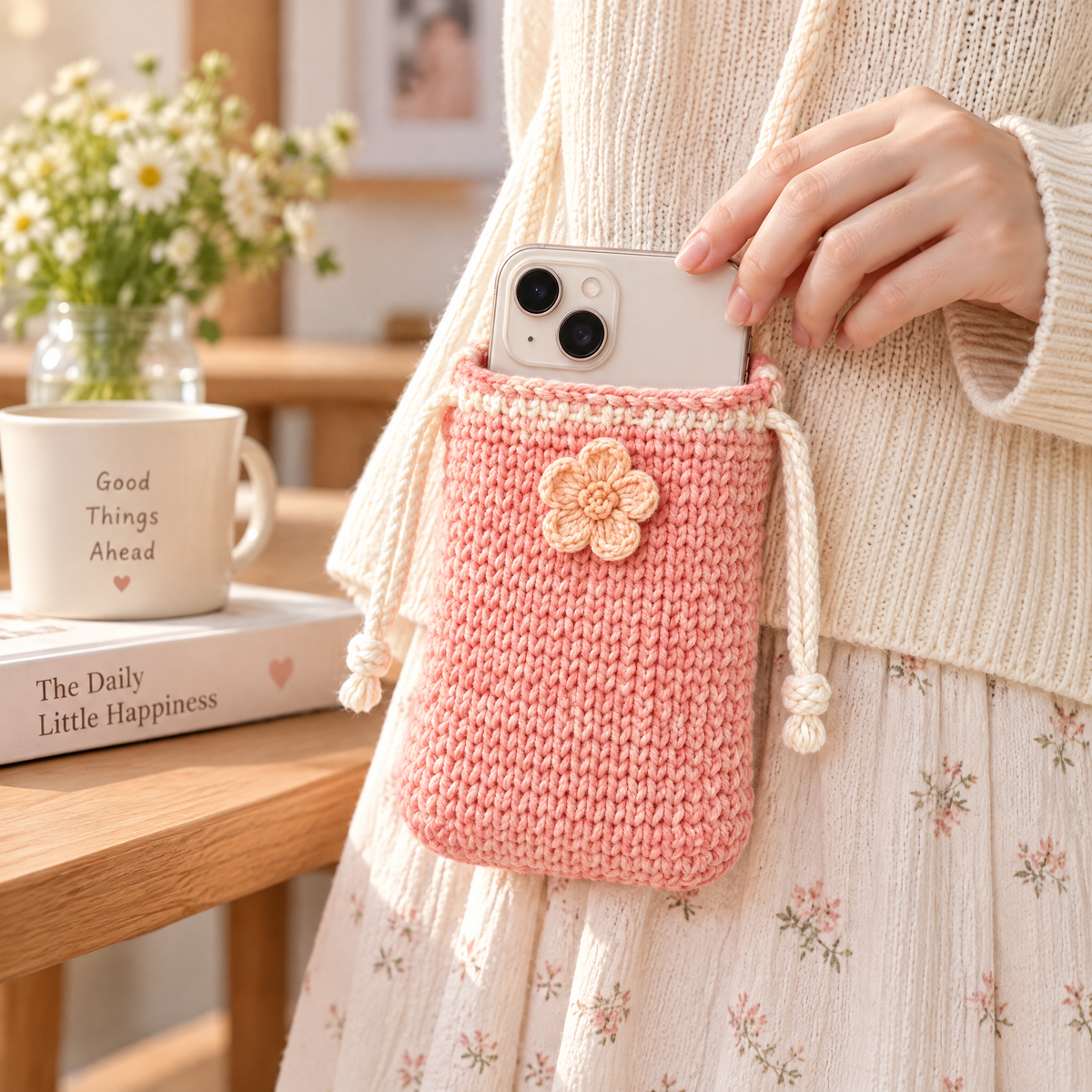 𝒁𝒖𝒙𝒒𝒆𝒗𝒓™ Daisy Crochet Phone Crossbody Bag