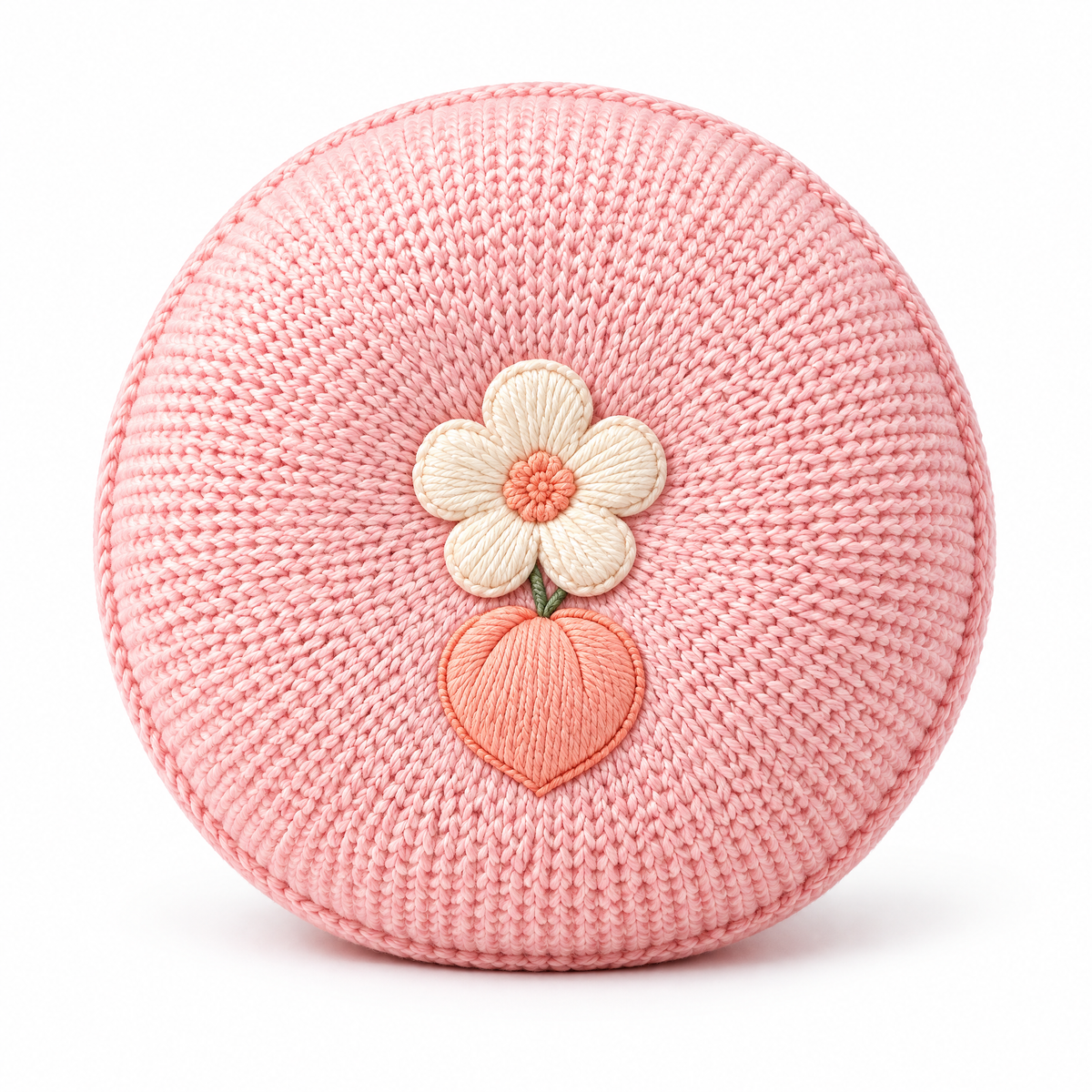𝒁𝒖𝒙𝒒𝒆𝒗𝒓™ Pink Daisy Round Knit Cushion